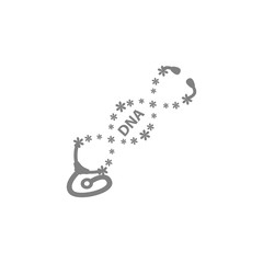 DNA, genetic sign, medical , health grey color icon