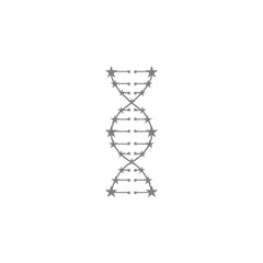 Fototapeta na wymiar DNA, genetic sign, medical , health grey color icon