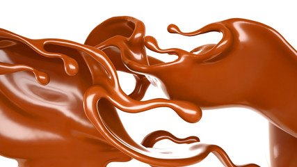 Splash of fluid. 3d illustration, 3d rendering.