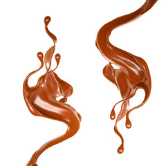 Splash of fluid. 3d illustration, 3d rendering.