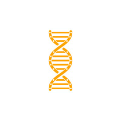 DNA, genetic sign, medical , health orange color icon