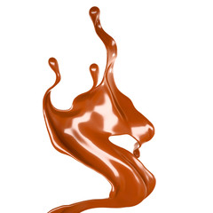 Splash of fluid. 3d illustration, 3d rendering.