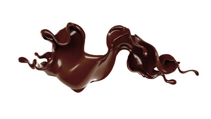 Splash of fluid. 3d illustration, 3d rendering.