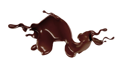 Splash of fluid. 3d illustration, 3d rendering.