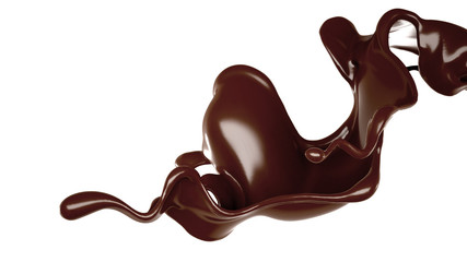 Splash of fluid. 3d illustration, 3d rendering.