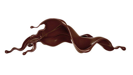 Splash of fluid. 3d illustration, 3d rendering.