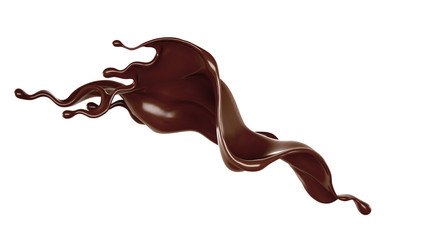 Splash of fluid. 3d illustration, 3d rendering.