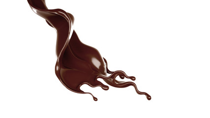Splash of fluid. 3d illustration, 3d rendering.