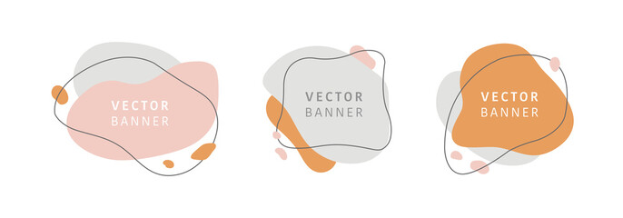 Set of abstract vector modern stories background. Geometric illustration template background. Flat colorful liquid shape.