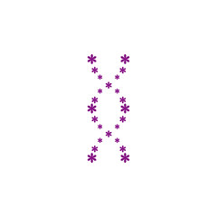 DNA, genetic sign, medical , health purple color icon