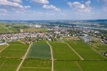 Fototapeta na wymiar Drone photo from Rudesheim am Rhein