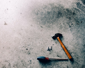 Hammer on Concrete Floor