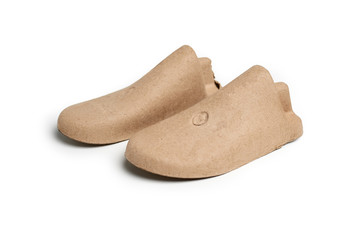 Paper pad in shoes to keep fit.