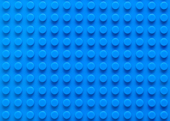 Fototapeta na wymiar Blue Plastic Building Block Base
