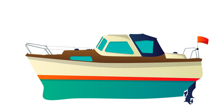 Vector speed boat, yacht