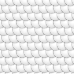 White scales. Realistic seamless vector pattern. Repeated light texture for a strict design.