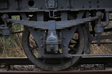 Fototapeta na wymiar old carriage wheel