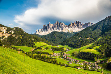 Naklejka na ściany i meble Geisler (Odle) Dolomites Peaks-Val Di Funes, Italy
