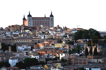 Naklejka na ściany i meble Toledo, Spain old town cityscape at the Alcazar