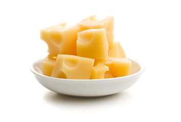 The cheese cubes.