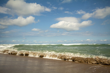 scenic view of the sea and waves