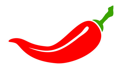 Chili hot peppers. Vector icon on white background.
