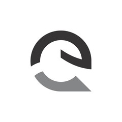Letter e logo design vector