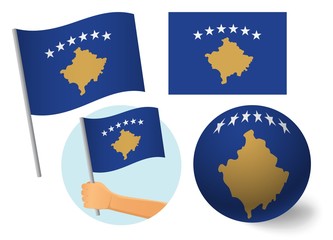 Kosovo flag icon set