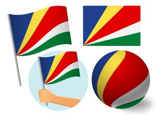 Seychelles flag icon set