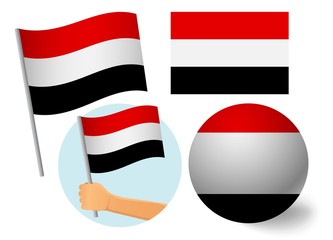 yemen flag icon set