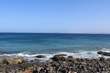 Fototapeta na wymiar horizon turquoise Lanzarote