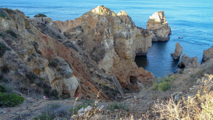 Fototapeta na wymiar Lagos is an amazing resort on Algarve coast, Portugal, Rocks and beaches