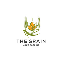 Grain Logo Design Vector Template