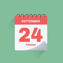 Day calendar with date September 24