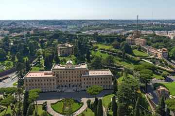 Panorama of Vatican city and Rome, Italy