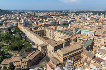 Fototapeta na wymiar Panorama of Vatican city and Rome, Italy