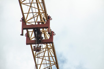 Fototapeta na wymiar Construction crane and building