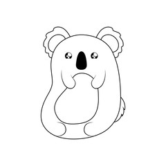 cute koala baby animal kawaii style