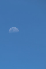 moon in dusk sky
