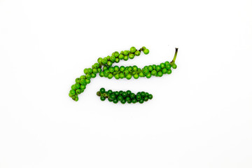 Green pepper isolated White background
