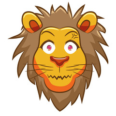 lion vector face graphic design