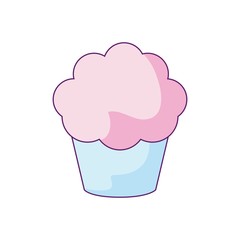 delicious and sweet cupcake isolated icon