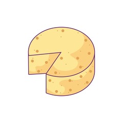 fresh and delicious cheese isolated icon