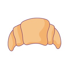 delicious croissant bread isolated icon