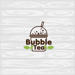 bubble tea logo icon graphic template