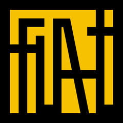 Fototapeta premium Flat Logotype Lettering Graphic Word Emblem Design