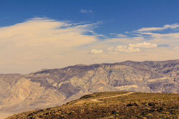 Fototapeta na wymiar Dirt Road thru Panamint Mountain Area of Death Valley National Park