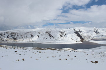 El lago en Chacaltaya Bolivia
