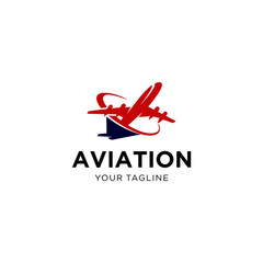 Aviation Logo Design Vector Template