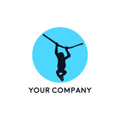 Chimpanzee icon silhouette vector illustration